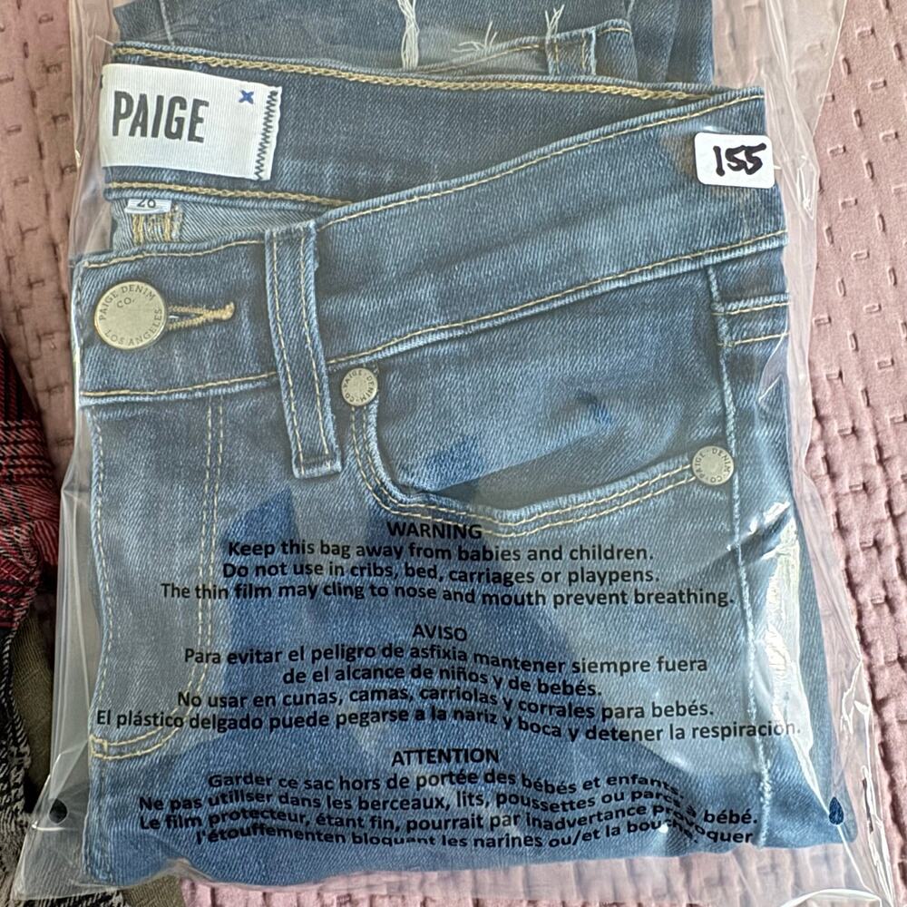 PAIGE Verdugo Ankle Jeans Womens 26 Blue Skinny Stretch Raw Hem Denim - Picture 13 of 13